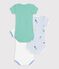 Lot de 3 bodies manches courtes en coton multicolore