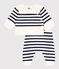 Completo 2 pezzi in maglia a righe marinière neonato blu MARSHMALLOW/ SOIR