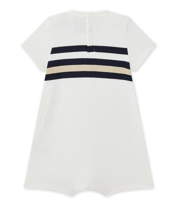 Tutina corta beb&egrave; bambino bianco/multicolore