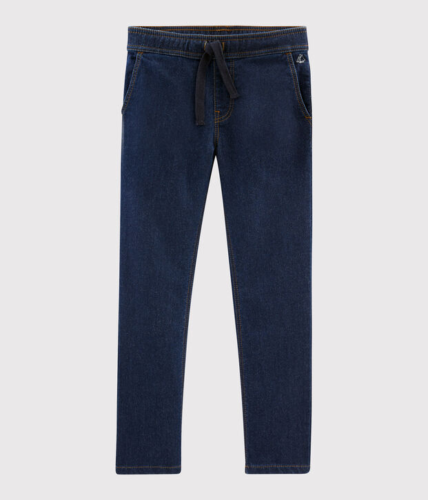 Pantaloni in molleton denim bambino blu