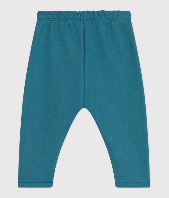 Joggers in cotone tinta unita neonato verde DRAGONFLY