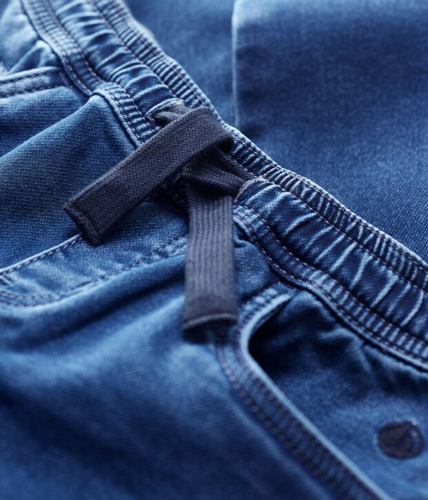 Pantalone regular in denim bambino blu