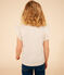 T-shirt in jersey fiammato bambina ecru AVALANCHE
