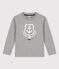 T-shirt bambino a maniche lunghe in cotone grigio SUBWAY CHINE