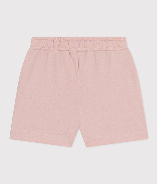 Shorts in cotone bambina rosa