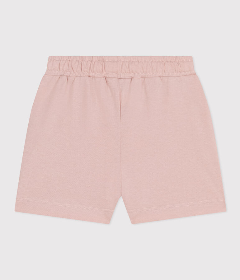 Shorts in cotone bambina rosa