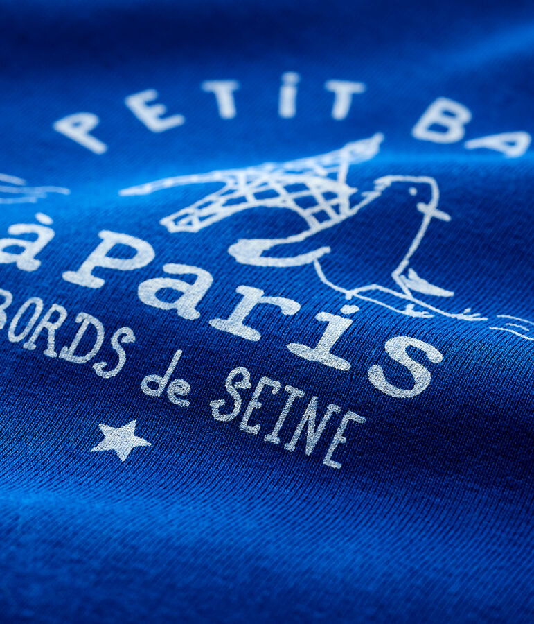 T-shirt a manica lunga in corone beb&egrave; maschio blu