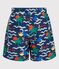 Shorts da mare bambino con stampa blu/multicolore