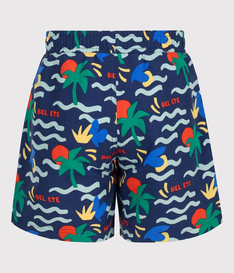 Shorts da mare bambino con stampa blu/multicolore