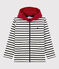 Felpa in cotone con cappuccio bambina/bambino bianco MARSHMALLOW/blu SMOKING