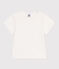 T-shirt a maniche corte in cotone tinta unita bambina bianco MARSHMALLOW