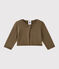 Cardigan bebé bambina in tricot marrone SHITAKE