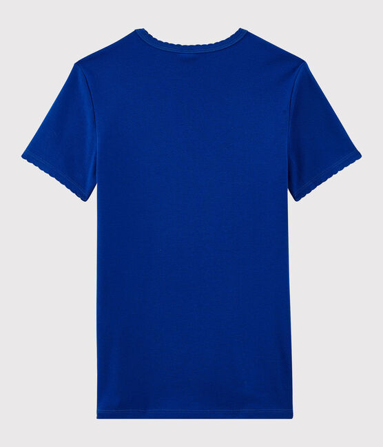 T-shirt girocollo iconica in cotone Donna blu SURF