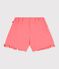 Shorts in cotone tinta unita bambina rosa