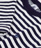 T-shirt a maniche lunghe in cotone a righe bambino blu SOIR/ MILK