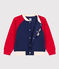 Teddy bambino in tessuto felpato blu CHALOUPE/bianco MULTICO