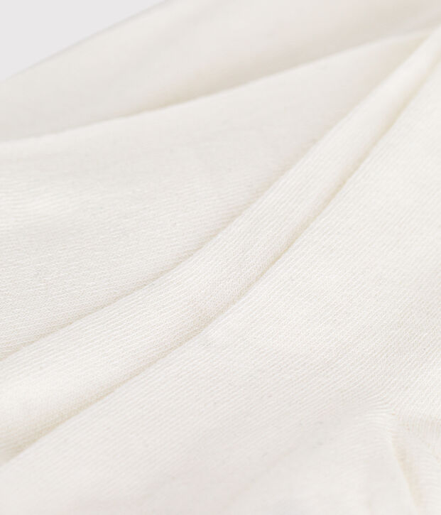 Collant in cotone tinta unita bambina bianco