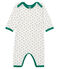 Tutina pigiama bambina a costine bianco MARSHMALLOW/blu MEDIEVAL