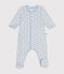 Bodyjama con stampa a stelline in velluto neonato blu GOMME/ BEACH