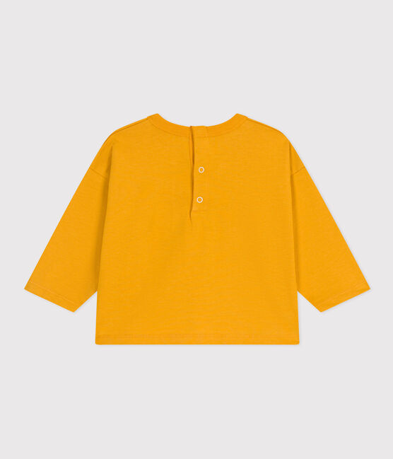 T-shirt a maniche lunghe in jersey per bebè giallo BOUDOR