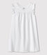 Camicia da notte bianca bambina in cotone sottile