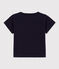 T-shirt a maniche corte bebè in jersey fiammato blu SMOKING