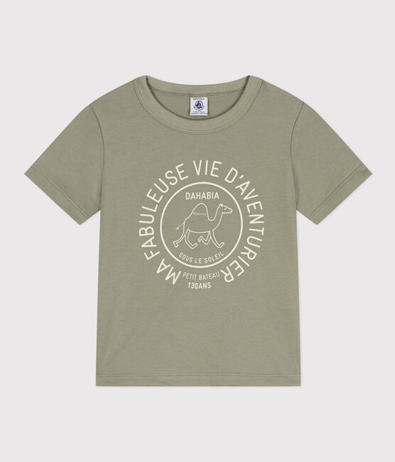 T-shirt  maniche corte in cotone bambino MARECAGE/ AVALANCHE