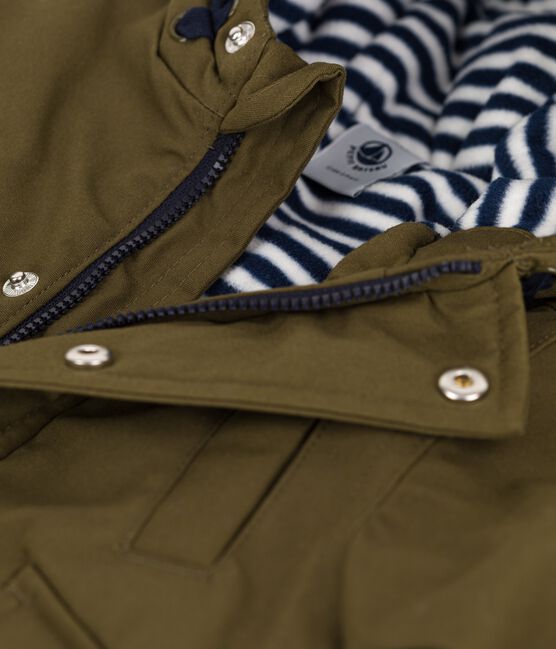 Parka impermeabile bebè. verde MILITARY