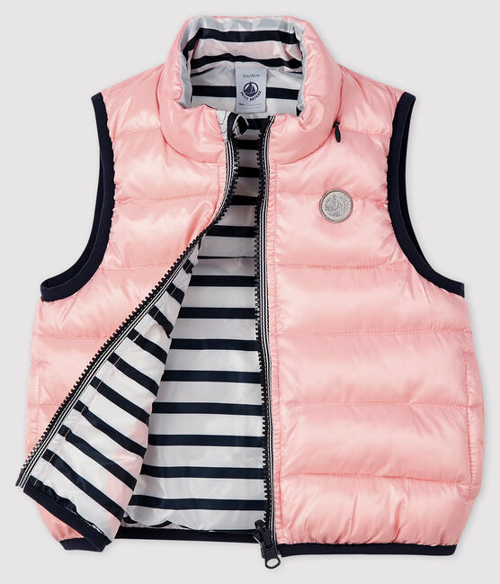 Piumino bebè reversibile rosa MINOIS