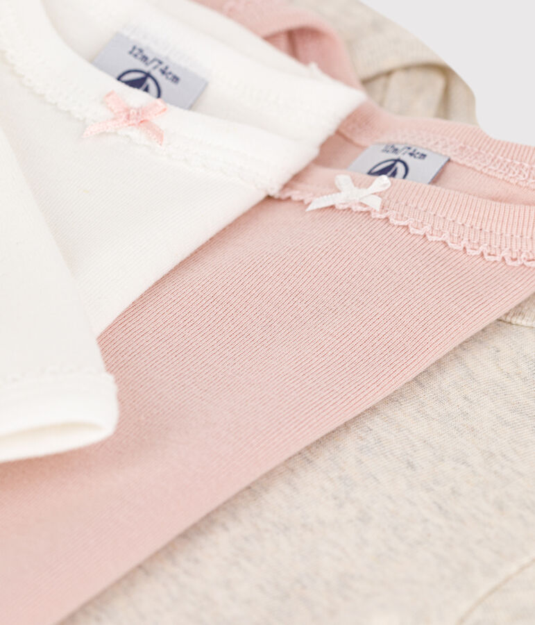 Confezione da 3 body a maniche lunghe beb&egrave; in cotone variante 1