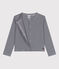 Cardigan in cotone a righe bambina blu SMOKING/bianco MARSHMALLOW