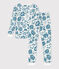 Pigiama snugfit floreale in cotone bianco MARSHMALLOW/ ROVER