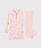 Camicia da notte a manica lunga con fantasia pinguino bambina in jersey double face rosa MINOIS/bianco MULTICO