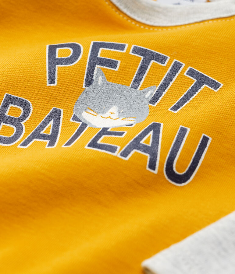 T-shirt in cotone beb&egrave; giallo BOUDOR/ BELUGA