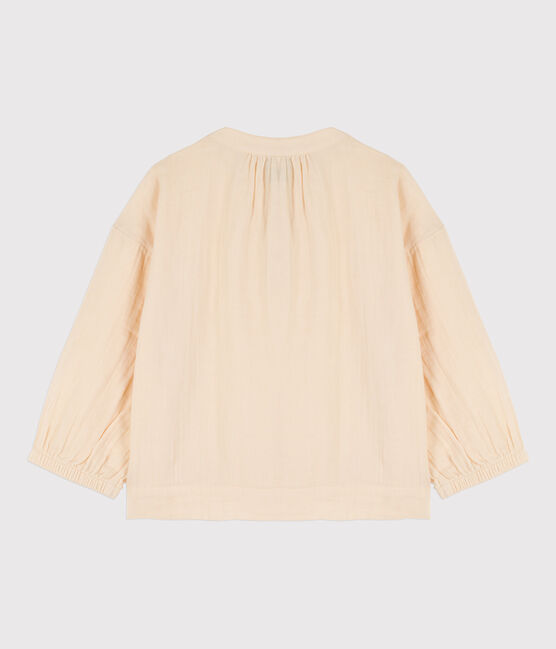 Blusa in garza di cotone bambina ecru AVALANCHE
