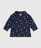 Camicia in flanella neonato blu MEDIEVAL/bianco MARSHMALLOW