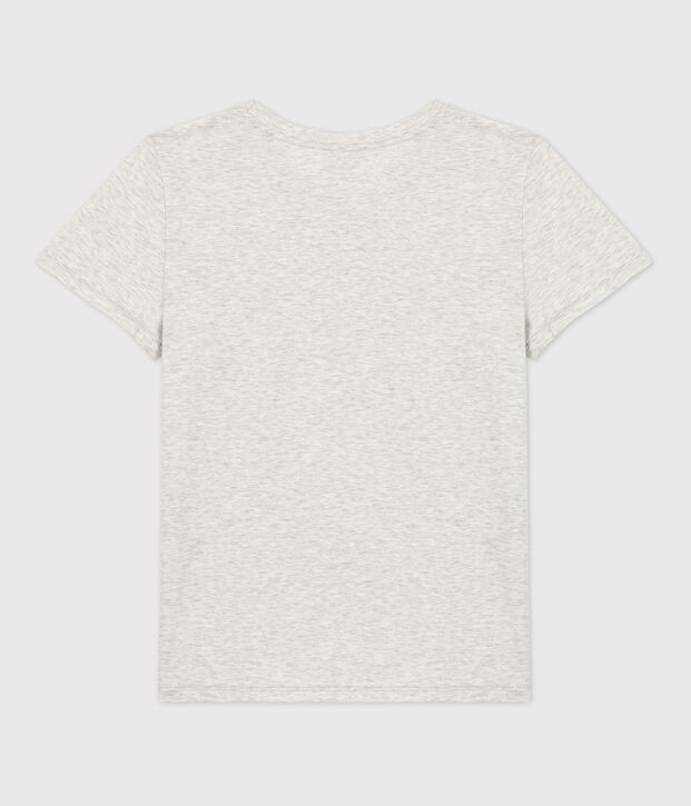T-shirt LE CLASSIQUE girocollo in cotone Donna BELUGA CHINE