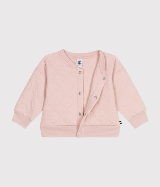 Cappotto teddy in tubique trapuntato bebè rosa SALINE