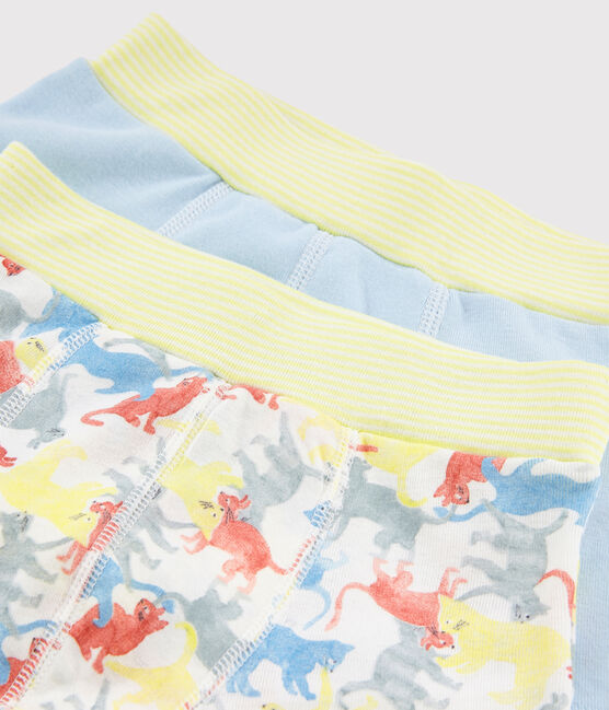 Confezione da 2 boxer fantasia gatti bambino in cotone biologico variante 1