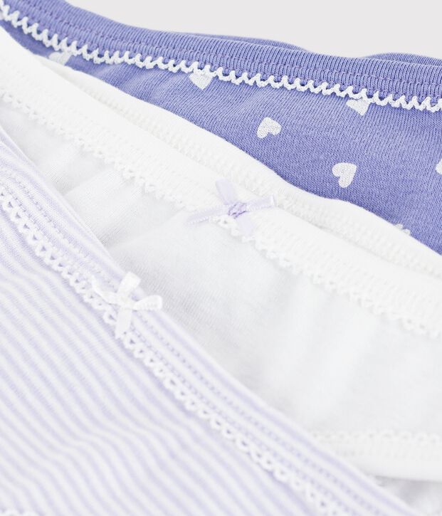 Set di slip bambino in cotone a cuori multicolore
