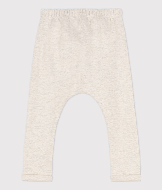 Pantaloni in jersey spesso per neonati beige