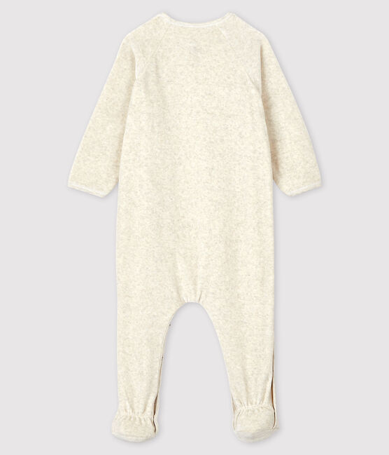 Tutina gatto bebè in velluto beige MONTELIMAR CHINE
