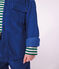 Camicia in velluto tinta unita bambino blu