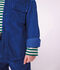Camicia in velluto tinta unita bambino blu