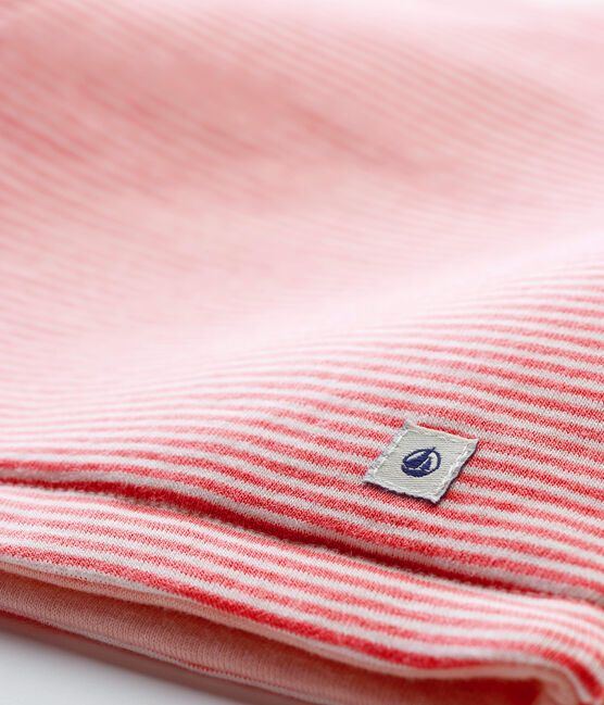Gilet in costina da neonato rosa CHEEK/bianco MARSHMALLOW