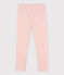 Leggings millerighe in lana e cotone rosa CHARME/bianco MARSHMALLOW