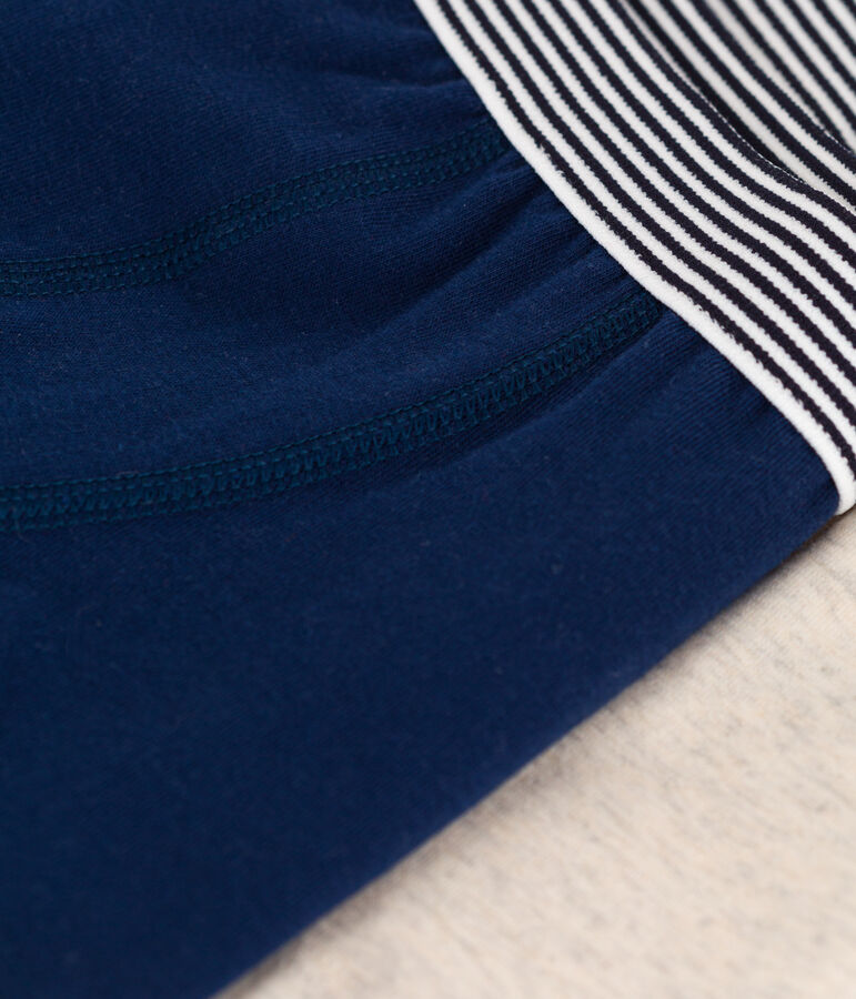 Confezione da 2 boxer bambino in cotone ed elastam tinta unita variante 1