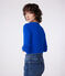 T-shirt L'Iconique in cotone tinta unita donna blu SURF