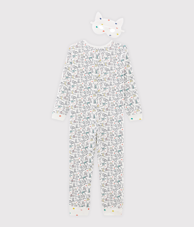 Tutina lunga da bambina bianco/multicolore