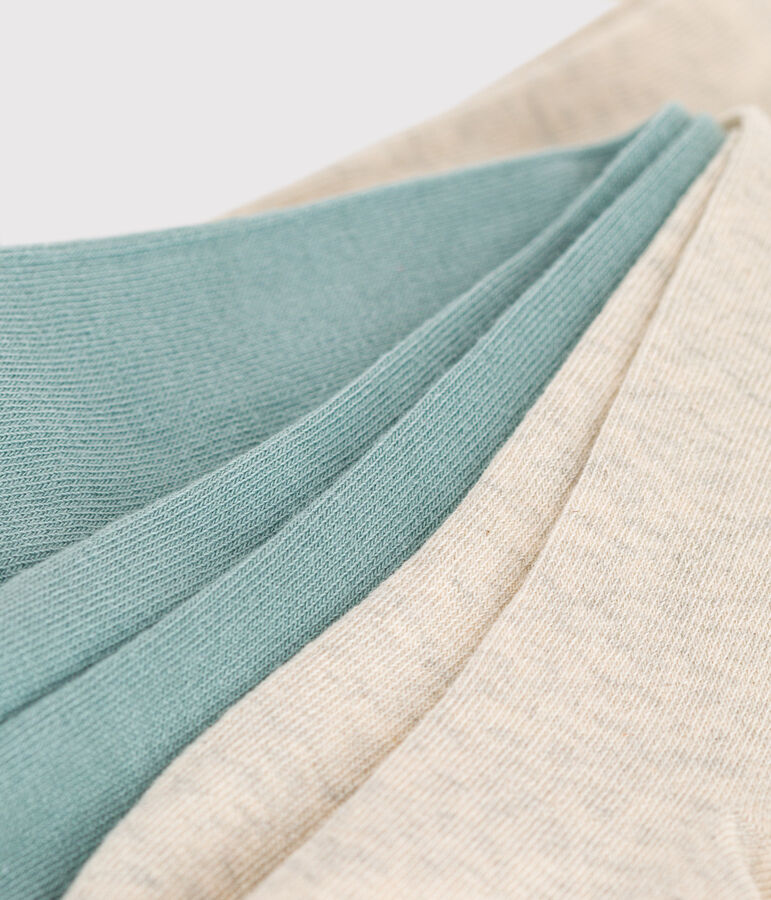 Confezione da 2 paia di collant in jersey di cotone bambino multicolore